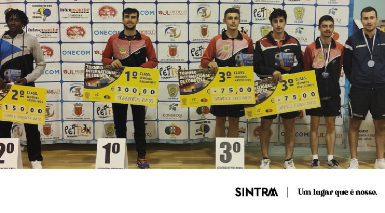 Atleta de Sintra no pódio do Torneio Internacional de Ténis de Mesa